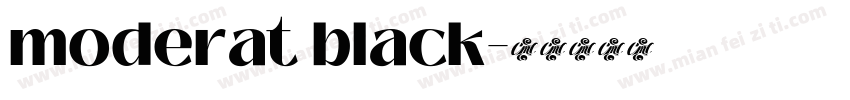 moderat black字体转换